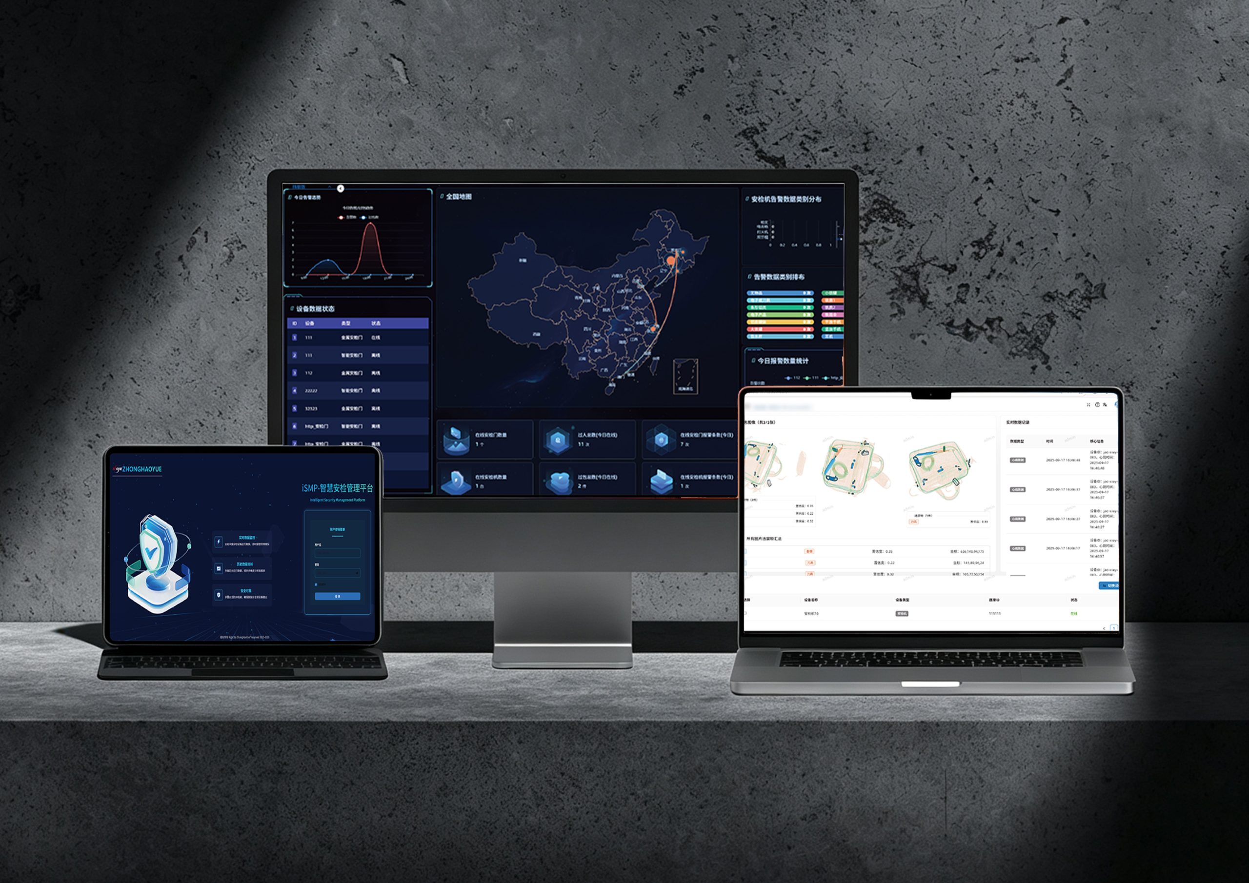 Zhonghaoyue ISMP intelligent security management platform dashboard